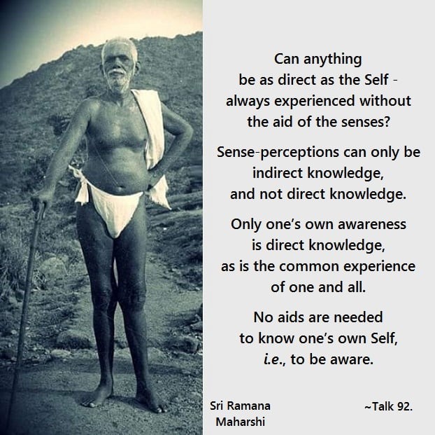 Ramana Maharshi on Self or Awareness