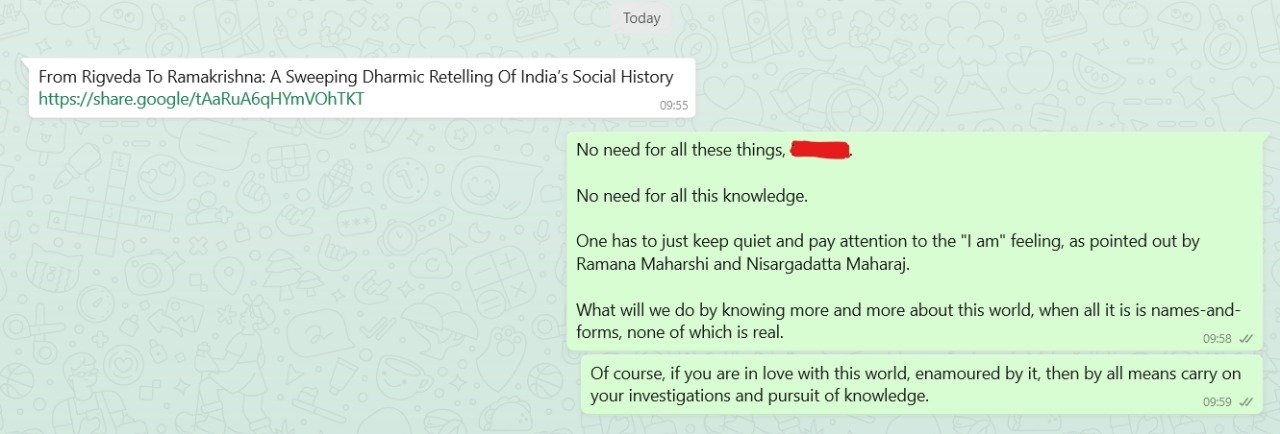 Keep Quiet. Do Not Pursue More and More Knowledge